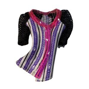 Monster High Soccer Shirt Ghoul Sports for Clawdeen Wolf Logo Puple White Black